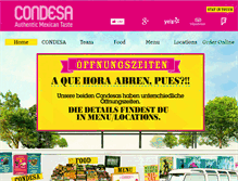 Tablet Screenshot of condesa-gourmet-tacos.com